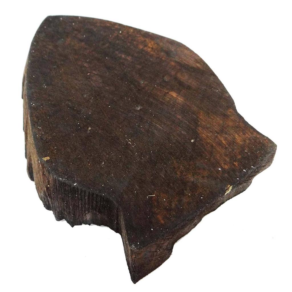 Ксилография Штамп Дерево Блокпринт Граница Штамп Коричневая Индийская Текстильная Печать