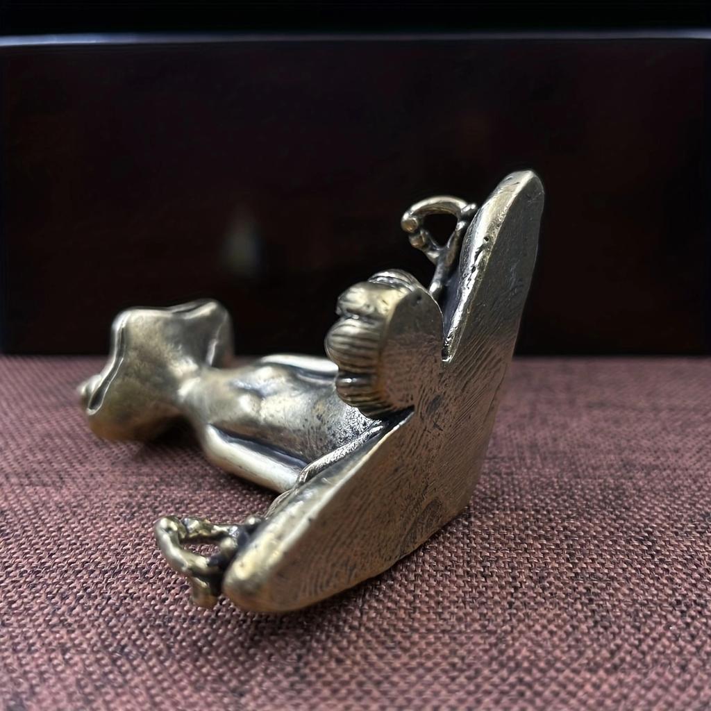 Латунная вставка для благовоний в виде лягушки для медитации, настольный орнамент, держатель для благовоний в виде лягушки для медитации