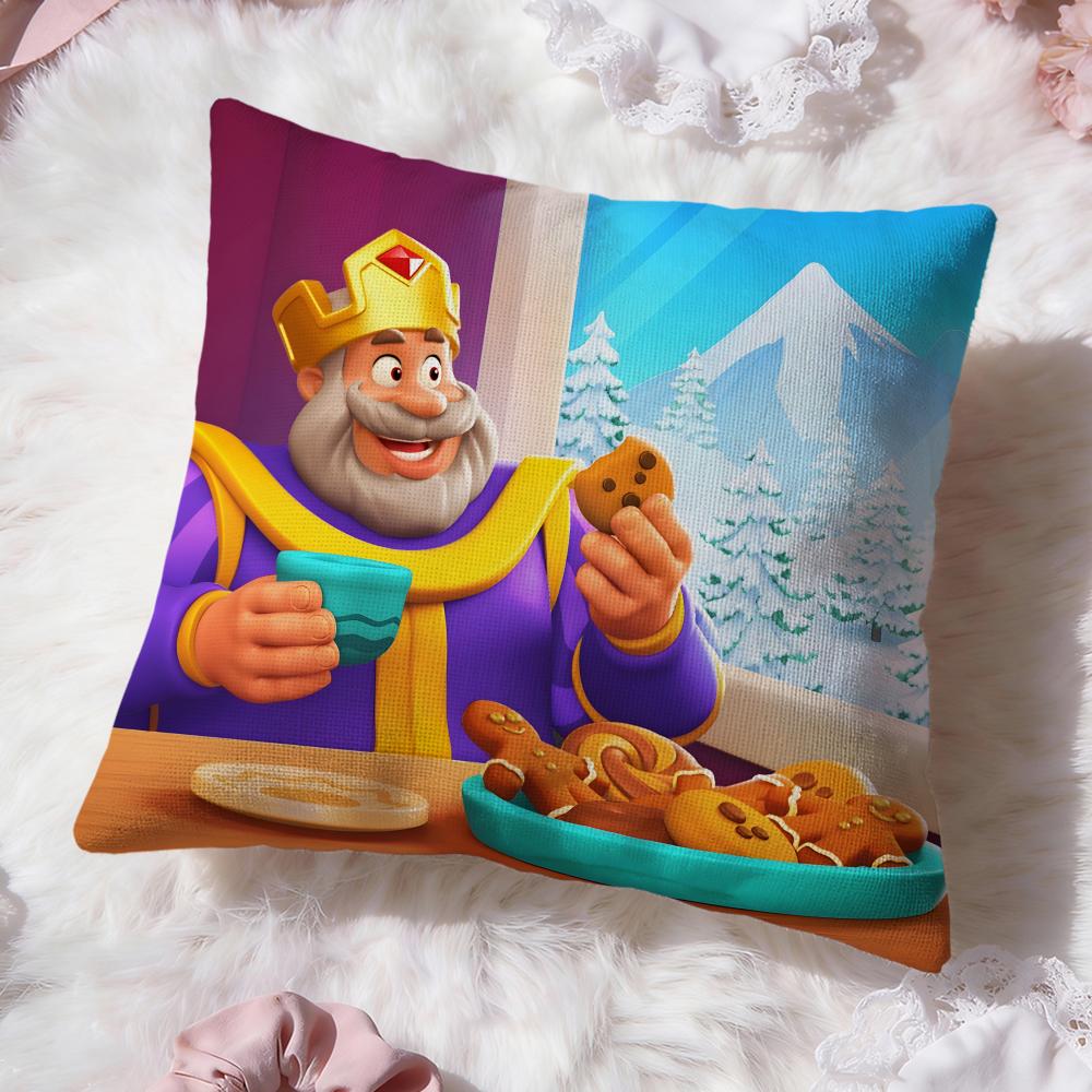 Игровой чехол на подушку Royal Match Премиум-комфорт Двусторонний чехол для подушки - Дизайн «Два в одном» для любой комнаты и салона автомобиля