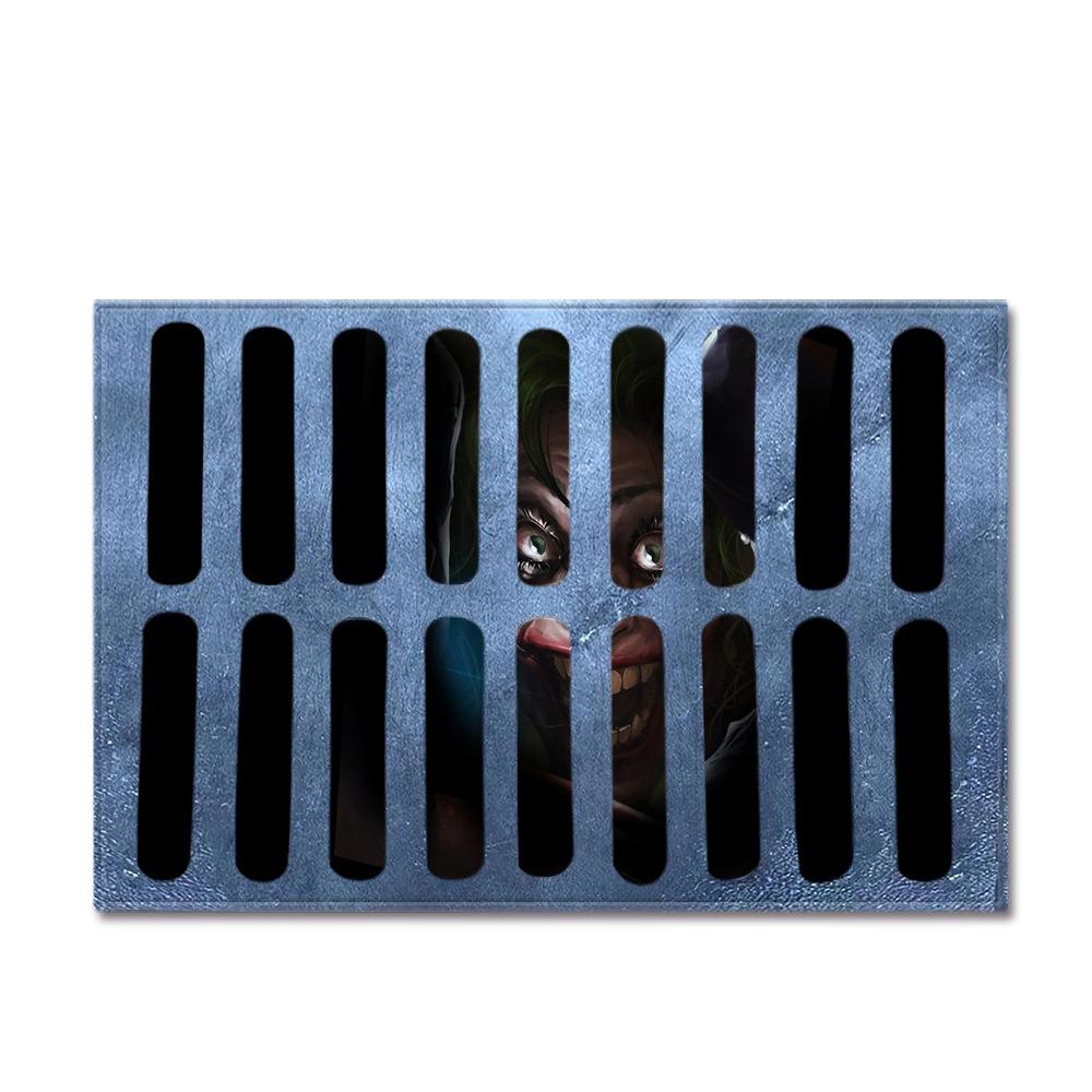 Hot Sale Halloween Series Manhole Clown 3D Thriller Grimace Non-Slip Floor Mat Bathroom Door Mat Factory