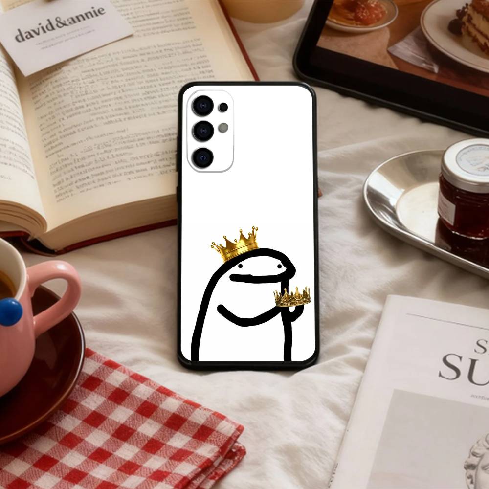 F-Flork M-Мем Чехол для телефона для Samsung S 25,24,23,22,30,21,10,9,Ultra,Plus,Lite,FE,4,5 G Мягкий черный чехол