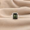 Редкий драгоценный камень Зеленый Турмалин Ювелирное изделие из стерлингового серебра 925 пробы Дизайнерское кольцо для косички RR-79-4