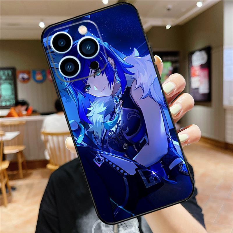 Yelan Genshin Impact Case For iPhone 17 16 15 13 12 11 14 Pro Max Mini Plus 16e 17 Air Bumper Cover Accessories