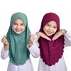 Muslim Hijabs for Kids Girl 7 To 12 Years Old Islamic Scarf Shawls Soft Stretch Material Malaysia Girl Children Hijabs