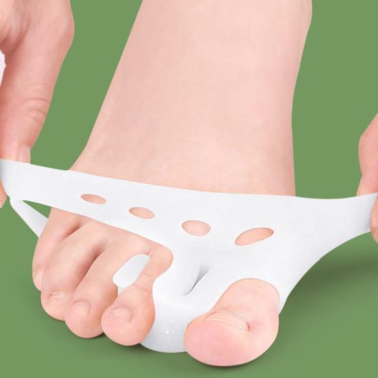 1 пара силиконовых разделителей для пальцев ног, распорки для пальцев ног, подушечки для снятия боли при косточках стопы, подошвенном фасциите, дышащие, нескользящие, поддерживающие корректоры косточек