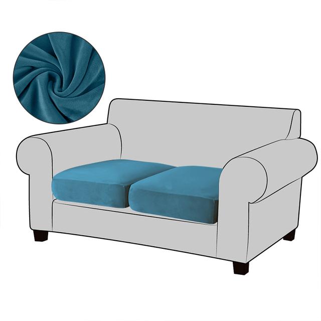 Бархатные чехлы на сиденья дивана для гостиной, плюшевые чехлы на диванные подушки, толстые мягкие эластичные диваны, чехол для дивана, защита для мебели