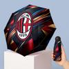 AC Milan Рисунок Печатный Мини 5 Сложений 8 Спиц Компактный Зонт Ветрозащитный Водонепроницаемый Легкий Портативный Складной