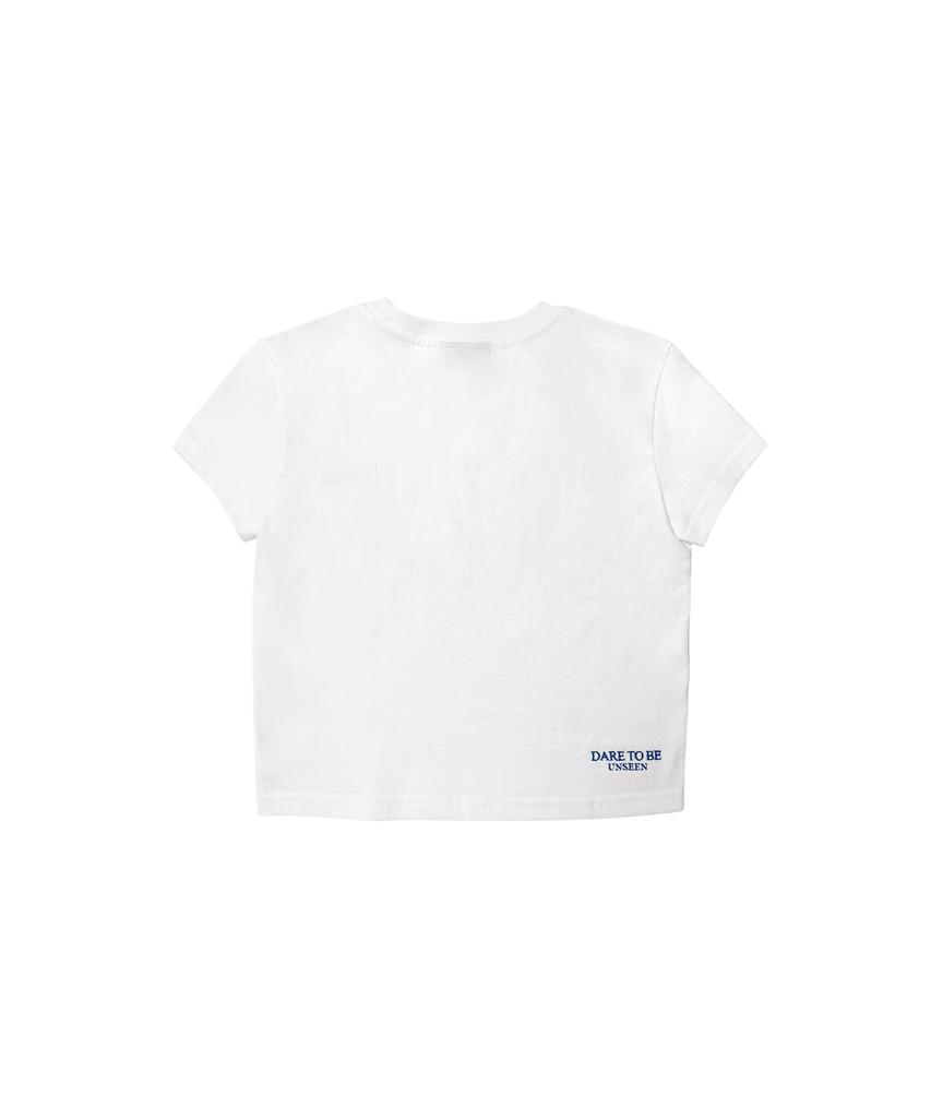 Женская футболка Yuseuteule с вышивкой на талии, с коротким рукавом (белый)