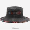 Vintage Wide Brim Hat National Wind Anti-uv Bucket Hat Causal Western Cowboy Hat  Fishing