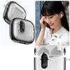 Для AirPods 4 с кейсом ANC Прозрачный Электроокрашенный TPU PC Чехол для наушников с застежкой-защелкой / Карабином