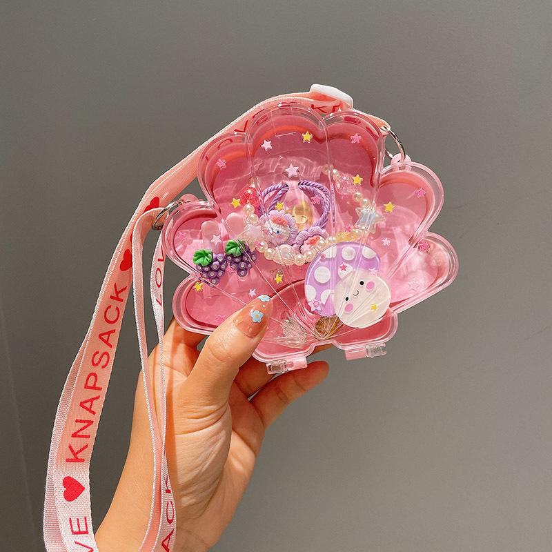 Детский милый мультяшный браслет-цепочка с подвесками-фруктами и Счастливым Драконом - Подарочная коробка на День Рождения