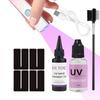 UV Hair Extension Kit: 30g Fast-Curing Glue + 30ml Remover & Eye Shields | Waterproof Seamless Bonds | Complete Salon & Home System