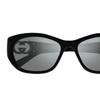 Gucci Оригинальный дизайн Инъекционные овальные солнцезащитные очки Унисекс Пара Черные