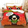 3D Print Mafalda Printed Bed Set Duvet Cover Pillowcase Bedding Set Bed Linen Sheet Quilt Cover Full Queen King Size
