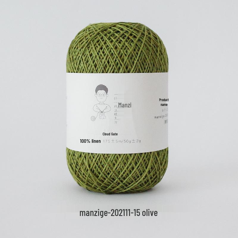 Yunfei 100% лен Нет. 5 тонких ниток для ручного вязания крючком и рукоделия