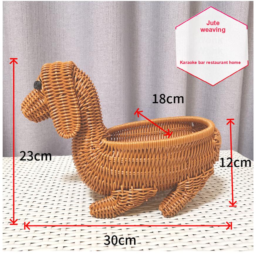 Корзина для хранения Фруктовница Полка для журнального столика в гостиной Креативная Современная Домашняя Пластиковые Плетеные Корзины Настольные Декоративные