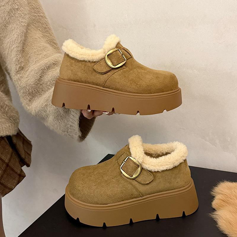 Women's Thick-soled Winter Lightweight Warm Winter Cold Padded Snow Boots Non-slip Wear-resistant Casual Sneakers Cotton Boots Le Fu Shoes