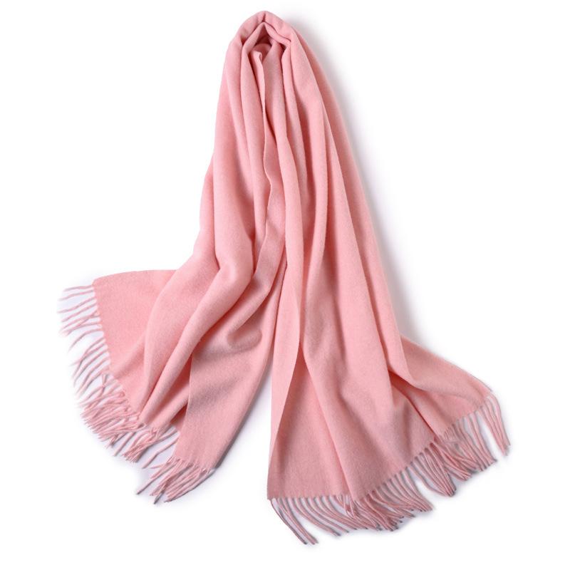 100 Pure Wool Scarves Women's Winter High-end Cashmere Oversized Shawl Gift
