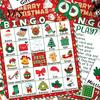 Fun Tabletop Games for Parties 24 Players Christmas Bingo Cards, Xmas Game Cards Kids Festive Entertainment Adults, Winter Holiday Party Family