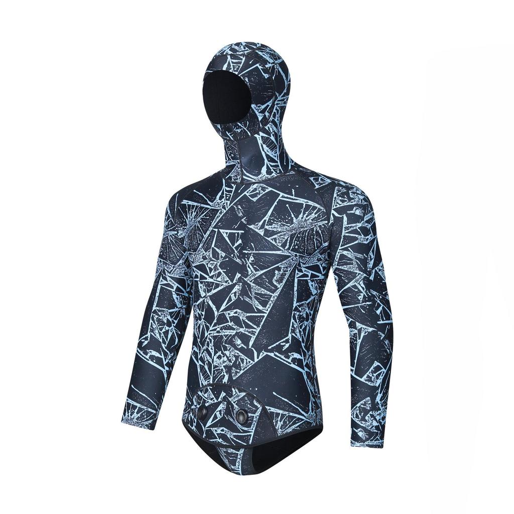«Гидрокостюм с длинным рукавом 3 мм — теплый, эластичный и устойчивый к медузам для подводного плавания, серфинга и рыбалки»