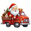 Claus Santa Drive Car Pendant With Acrylic Flat Surface For Christmas Gift