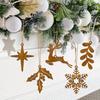 5 шт. Подвесные украшения на рождественскую елку из кованого железа, с дизайном оленей, звезд и снежинок, подходят для праздника в помещении/на улице