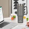 Yousheng термостакан из нержавеющей стали на 40 унций с вакуумной изоляцией и многоразовой соломинкой для путешествий дома и офиса