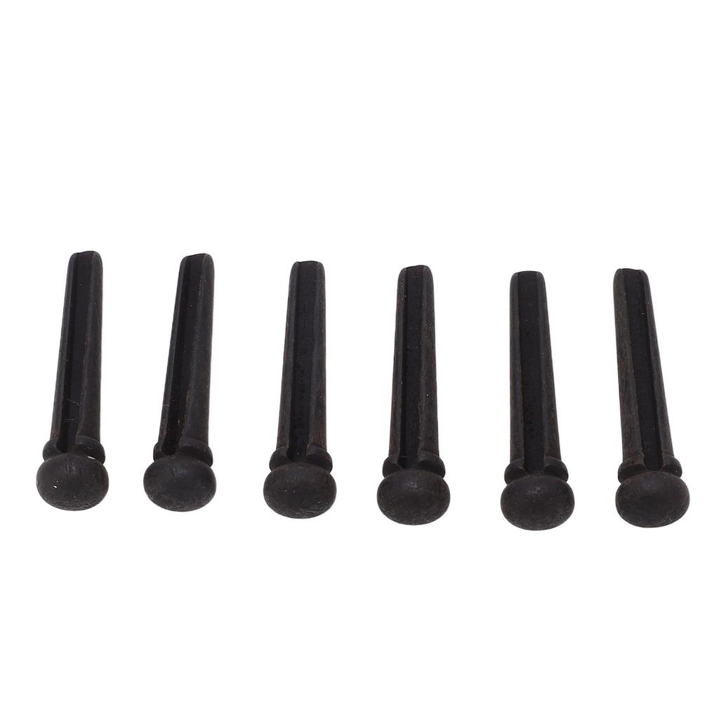 6 штифтов для гитарного бриджа, черные, изящные, простые, долговечные, стандартные, для гитары.