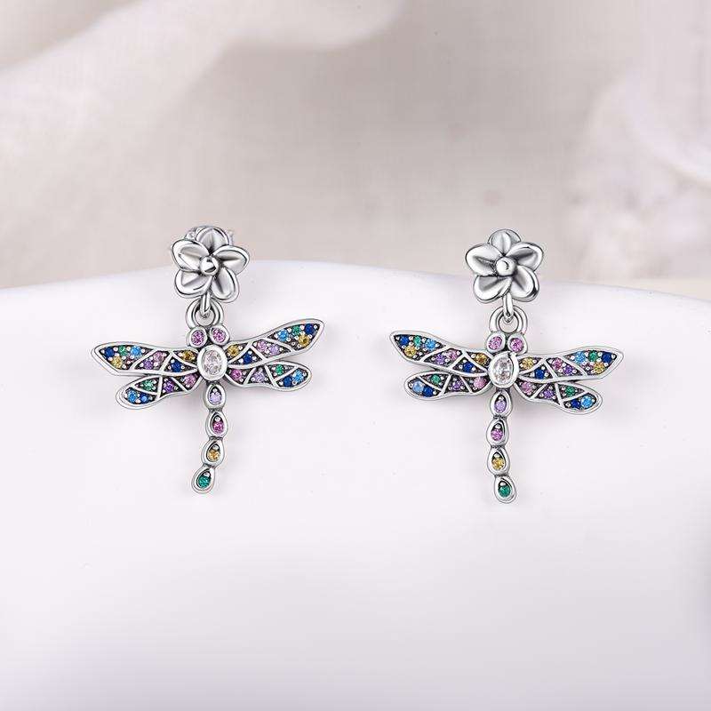 Серьги-кольца из серебра 925 пробы с цветком ромашки, серьги-кольца из серебра 925 пробы с розовым и желтым цветком для женщин, свадебные обручальные серьги с цирконием, оригинальные ювелирные изделия, подарок
