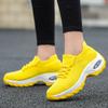 Модные желтые сетчатые кроссовки на платформе, толстая подошва, дышащая повседневная обувь, женские кроссовки, вязаные носки-кроссовки, белые теннисные туфли