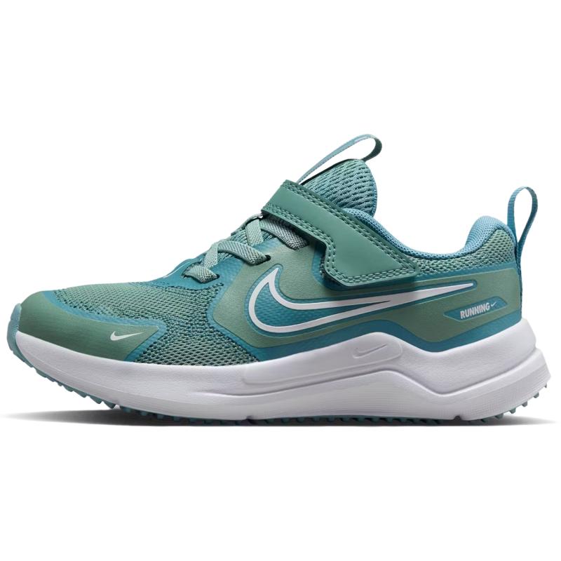 Nike Cosmic Runner Abrasion Resistant Low top Kids' Running Shoes Denim Green/White Children Aged 3 7 Years Old HM4400-008