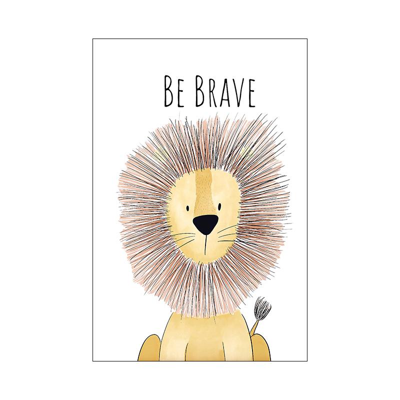 Картина на холсте с изображением животных из мультфильмов Лев Обезьяна Крокодил Принт Декор для детской комнаты Настенный декор для гостиной Постер со слоном для домашнего декора Без рамки