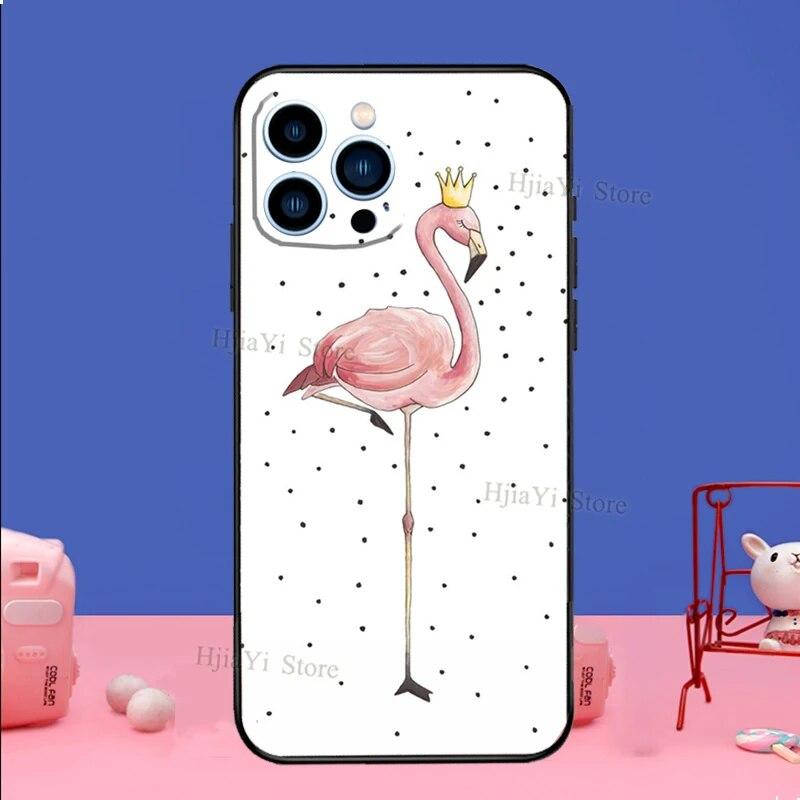 Pink Red Flamingo Phone Case For iPhone Samsung Galaxy Redmi Xiaomi Oppo OnePlus Note S A 7 8 9 10 11 12 13 14 20 21 22 23 53 54 Pro Max Plus Ultra