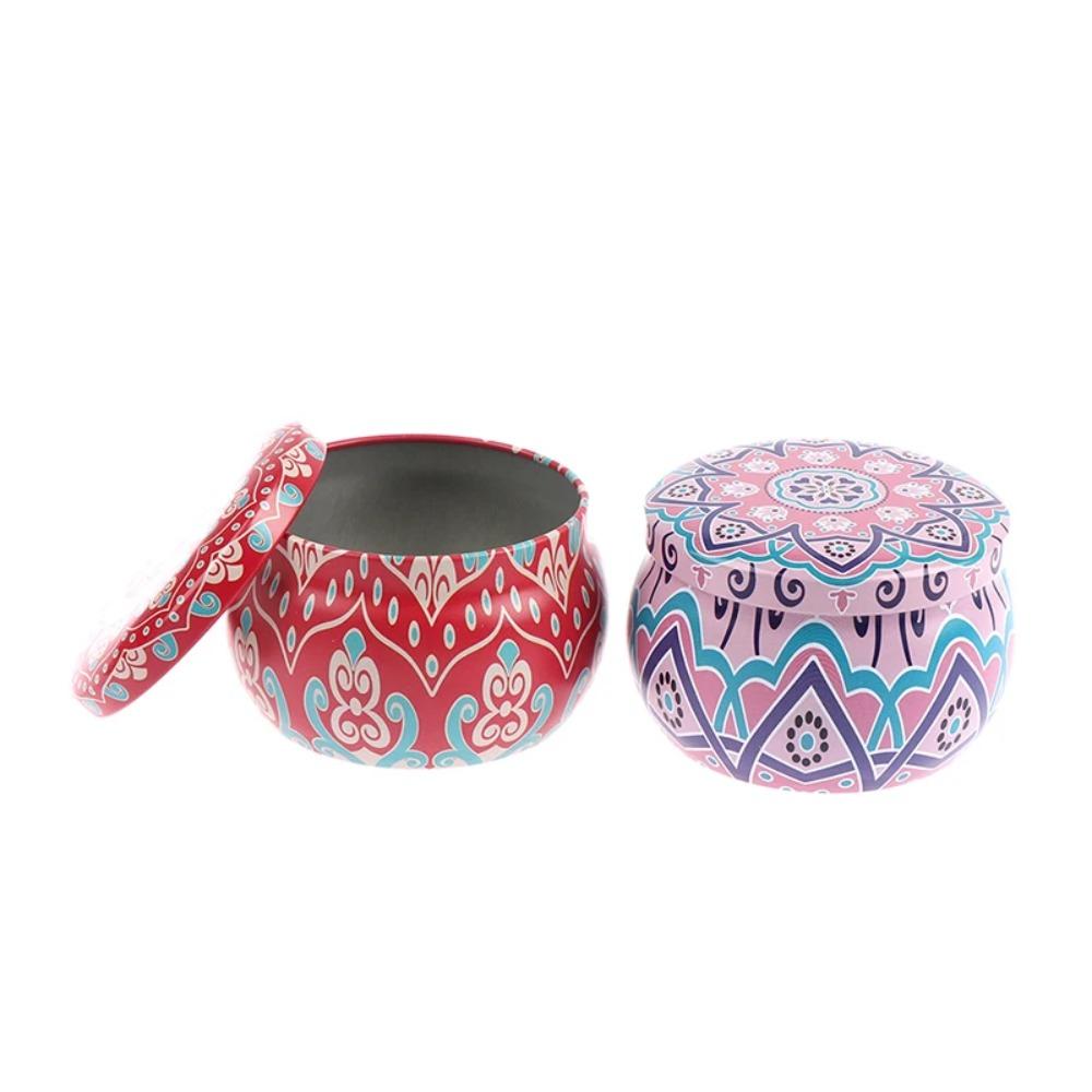 Drum-shaped Tin Box Party Supply Storage Case Durable Candy Cookie Box