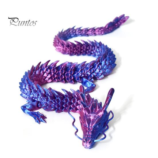 Китайская статуя дракона, напечатанная на 3D-принтере, фигурка дракона с подвижными суставами, шарнирная скульптура дракона, украшение стола для домашнего офиса