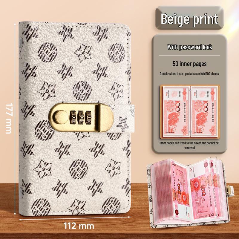 Трансграничная сберегательная книжка формата A6: Большой Цветочный Замок, Зажим для Денег, Альбом для Денег с Большой Вместимостью