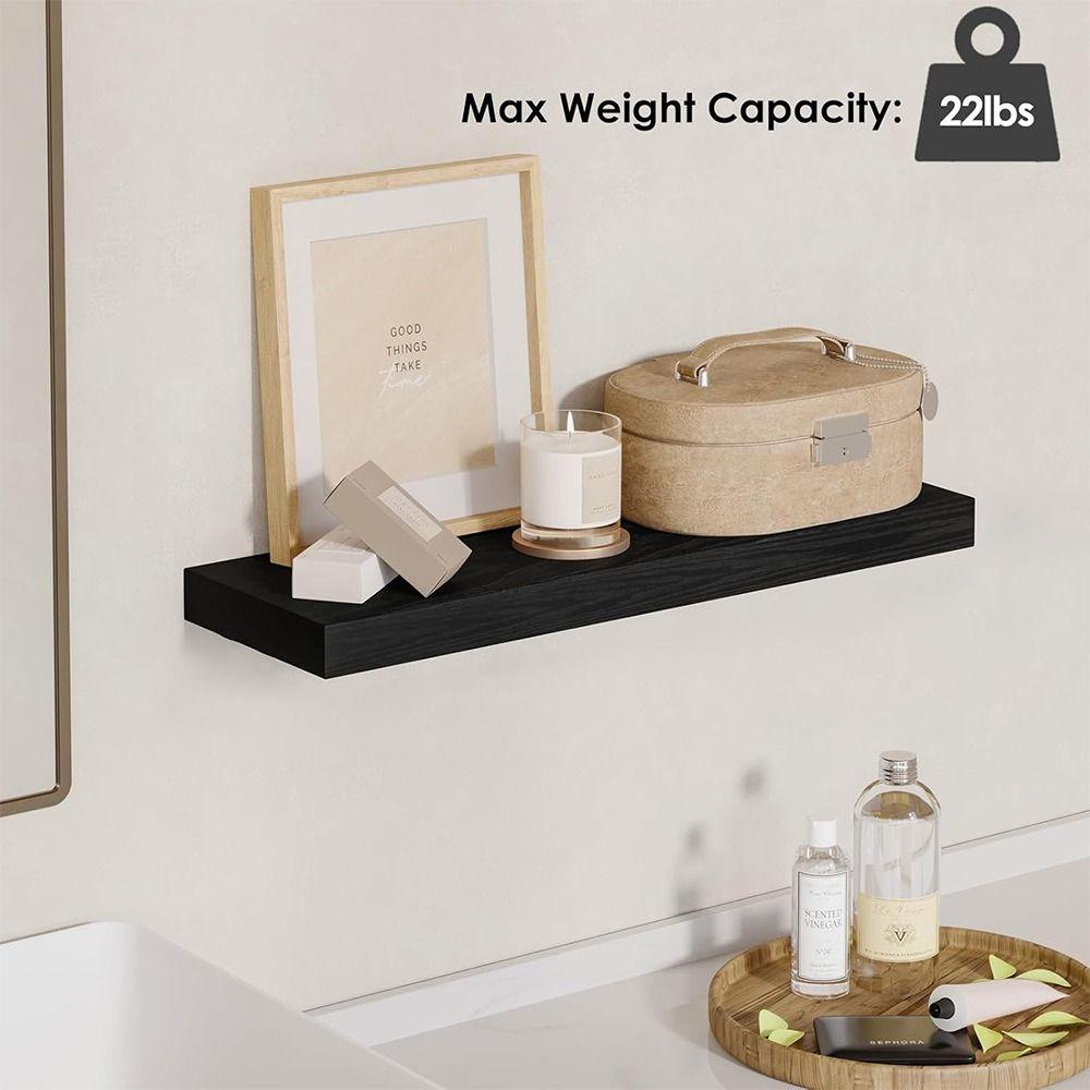 1pc Wall Mounted Floating Shelves Deeper Bathroom Shelves  for Living Room Bedroom Kitchen