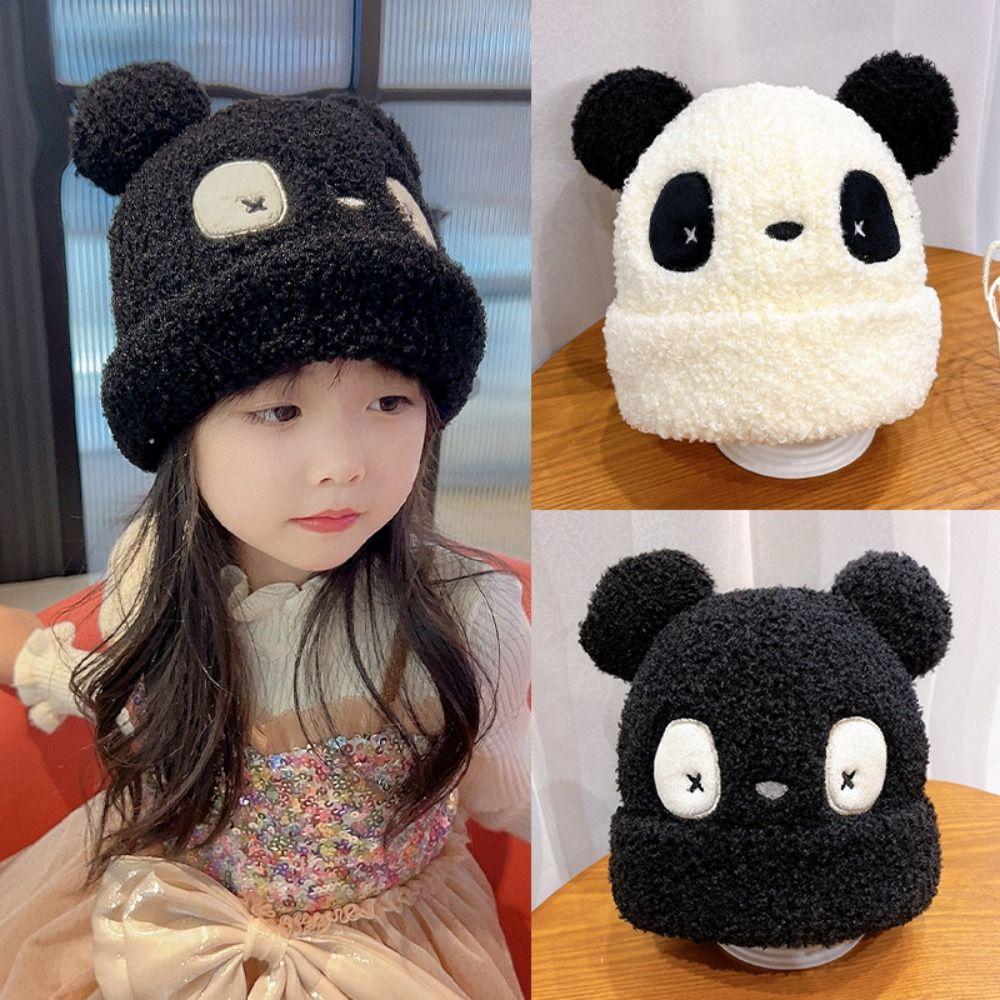 Autumn Winter Panda Ears Hat Warm Knitted Hat Fashion Ski Hat for Children