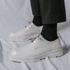 New Men British Vintage Fashion White Thick Bottom Formal Shoes Male Dress Wedding Prom Homecoming Sapato Social Masculino