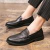 Мужская обувь 46 размера, повседневная кожаная обувь, модные мужские мокасины, модные британские туфли с одной педалью из кожи