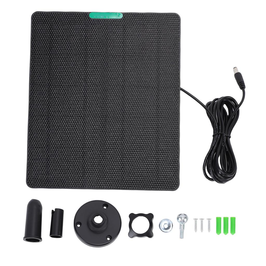 10W ETFE Solar Panel Fit for Ring Security Camera DC5521 Interface Universal Solar Charger Black