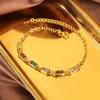 Jewelry Women'S Necklace South American Shining Color Matching Glass Stone Versatile Sexy Necklace Bracelet