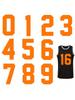Термотрансферные номера от 0 до 9 для джерси, цифровая командная форма, спортивные футболки, украшение одежды для рукоделия (8 дюймов)
