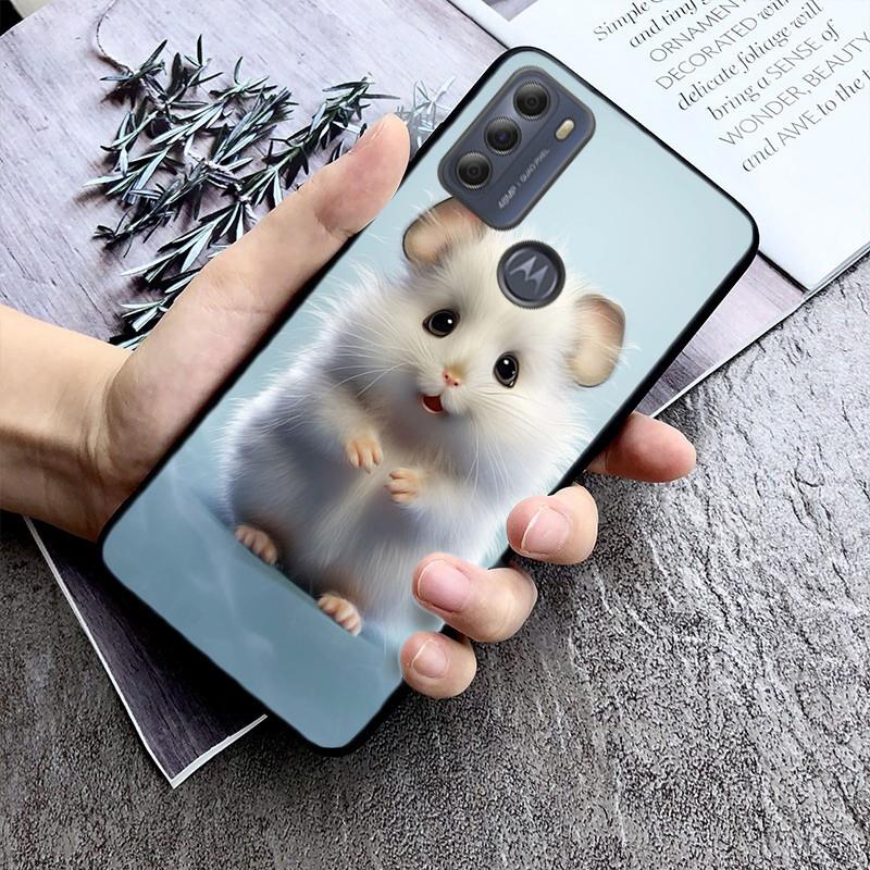 Cute Hamster Phone Case For Moto G84 G04 G22 G31 G32 G42 G52 G10 G20 G30 G60 G13 G14 G50 G100 G73 G23