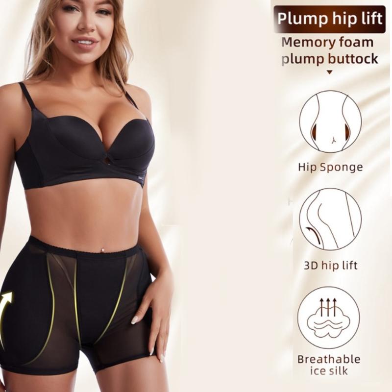 Padded Hip Enhancer for Women Shapewear Butt Lifter Underwear Push Up Panties High Waist Tummy Control Mesh Body Shaper