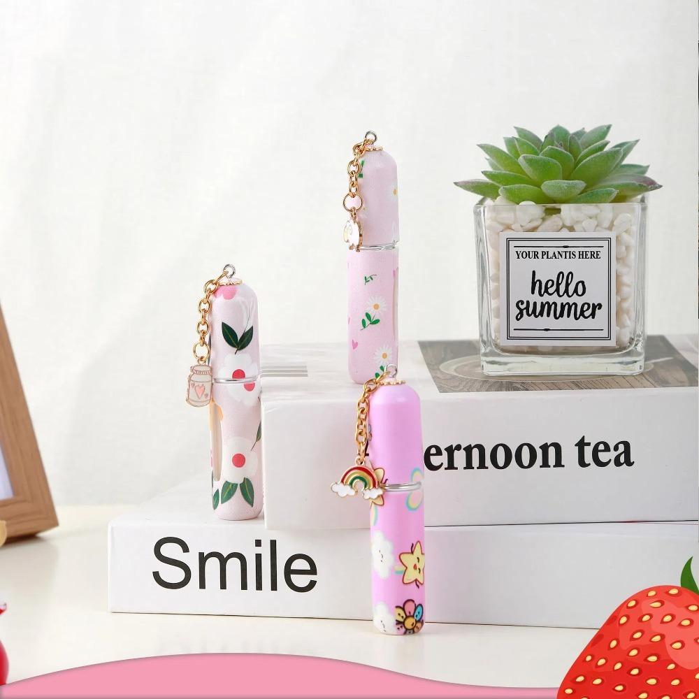 Портативный 5 мл флакон-спрей с возможностью повторного наполнения, цветочный узор с подвеской, флакон для духов с возможностью повторного наполнения, мини-спрей-атомайзер