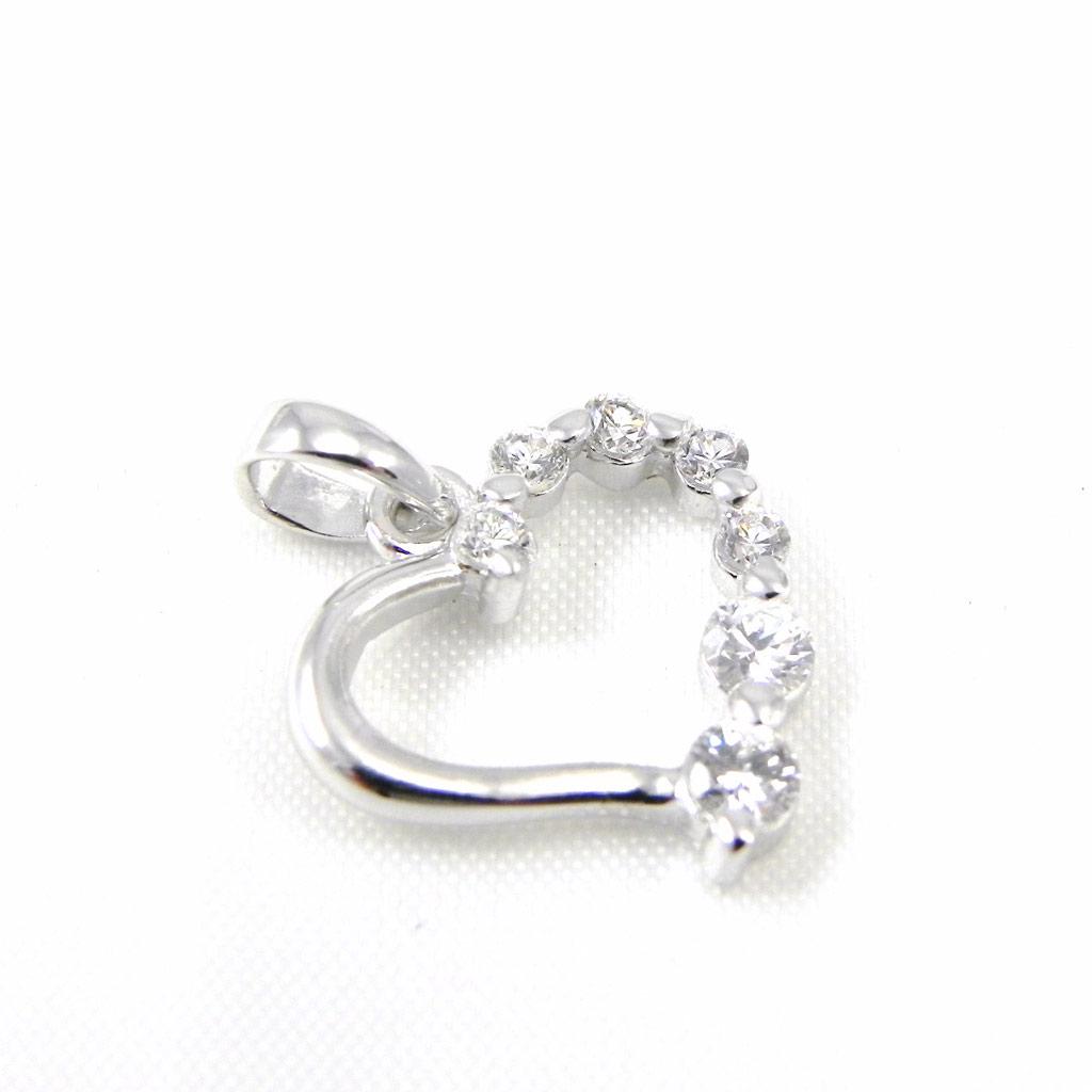 Les Trésors De Lily [G9372] - Серебряный кулон «Любовь» серебристо-белый (родиевое покрытие) - 13х15 мм