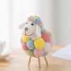 Wool Holiday Christmas Felt Sheep Figurines Party Supplies Statue Miniature Home Decoration