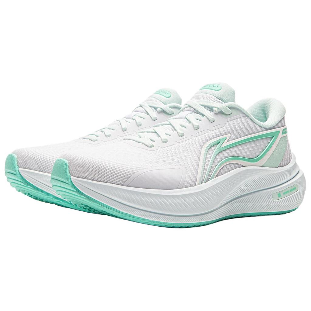 Li Ning Yueying 5 Амортизирующие износостойкие низкие беговые кроссовки женские белые ARHW004-8