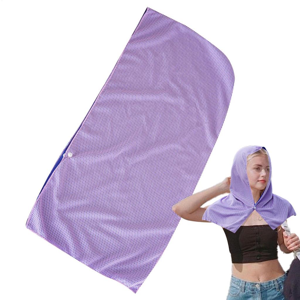 Охлаждающее худи-полотенце для жаркой погоды, впитывающее пот, худи-полотенце-обертывание, спортивные аксессуары для тренировок, защита головы от солнца для поездок на работу, просмотра